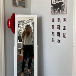 black american eagle ripped jeans